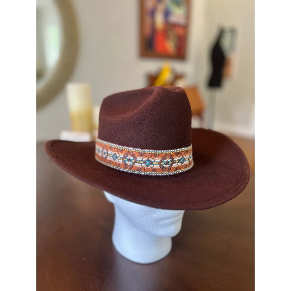 Sears Wool Hat Woman's 6 3/4 Brown Excellent Outback Southwestern Fedora